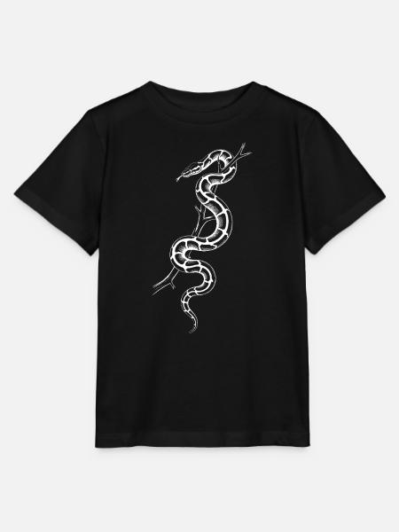 Weiße Schlange Linienkunst - Stanley/Stella Kinder T-Shirt MINI CREATOR  - Schwarz