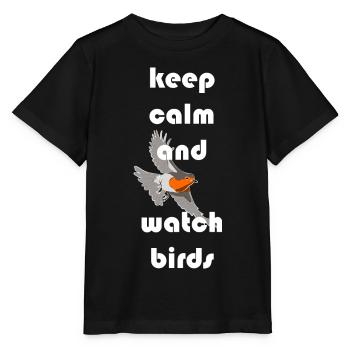Observation des oiseaux Oiseaux Observation des oiseaux Oiseaux - T-shirt bio MINI CREATOR Stanley/Stella Enfant - noir - Devant - Mikhail (115cm)