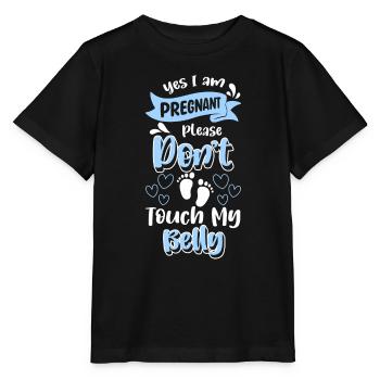 Baby bump mom baby sayings - Stanley/Stella MINI CREATOR Kids’ T-Shirt - black - Front - Mikhail (115cm)