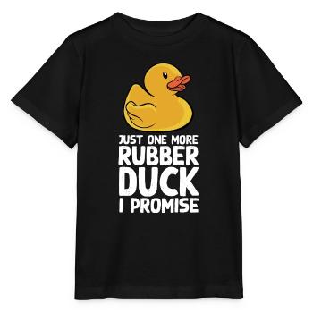 Yellow Bath Duckie Just One More Rubber Duck I Pro - Stanley/Stella Kinder T-Shirt MINI CREATOR  - Schwarz - Vorne - Mikhail (115cm)