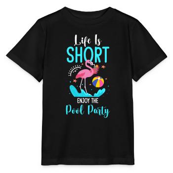 Party, Pool, Party, Relaxation, Sun - Stanley/Stella MINI CREATOR Kids’ T-Shirt - black - Front - Mikhail (115cm)
