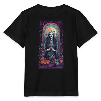 Vintage Goth fille victorien occulte esthétique - T-shirt bio MINI CREATOR Stanley/Stella Enfant - noir - Devant - Mikhail (115cm)
