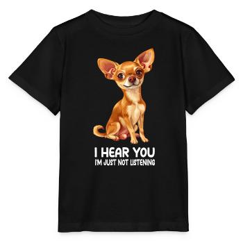 Chihuahua - T-shirt bio MINI CREATOR Stanley/Stella Enfant - noir - Devant - Mikhail (115cm)
