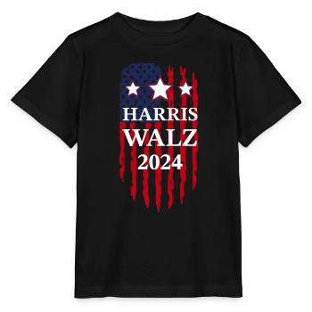 Harris Walz 2024 Election Kamala Harris Tim Walz W - Stanley/Stella Kinder T-Shirt MINI CREATOR  - Schwarz - Vorne - Mikhail (115cm)
