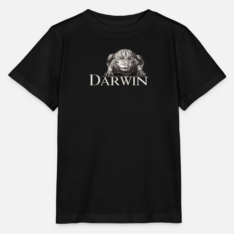 Darwin Aligator - Stanley/Stella Kinder T-Shirt MINI CREATOR - Schwarz