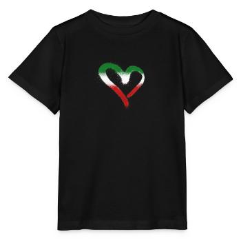 Femme Vie Liberté,Cœur,Iran,Drapeau - T-shirt bio MINI CREATOR Stanley/Stella Enfant - noir - Devant - Mikhail (115cm)