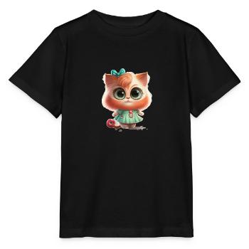 Süße baby Katze im Kleid - Stanley/Stella Kinder T-Shirt MINI CREATOR  - Schwarz - Vorne - Mikhail (115cm)