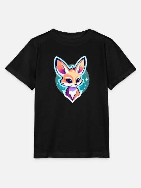 Wüstenfuchs Fennek Zeichnung - Stanley/Stella Kinder T-Shirt MINI CREATOR - Schwarz