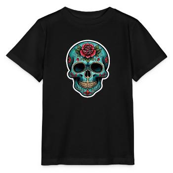 Crâne Néo Traditionnel - T-shirt bio MINI CREATOR Stanley/Stella Enfant - noir - Devant - Mikhail (115cm)