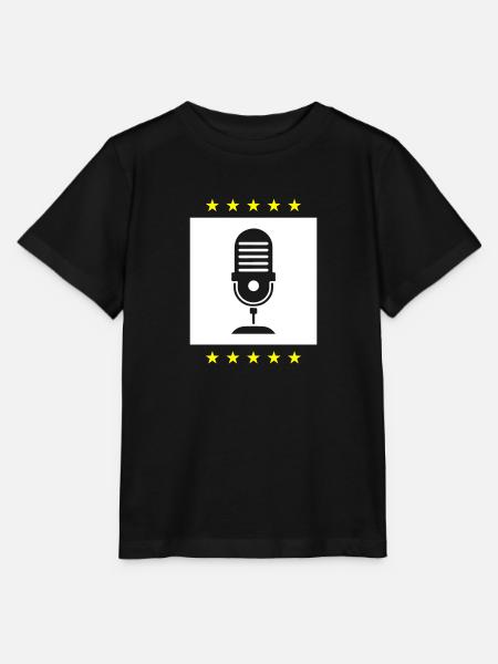 Podcast Logo Mikrofon - Stanley/Stella Kinder T-Shirt MINI CREATOR - Schwarz