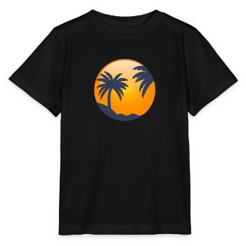 Soleil derrière les palmiers - T-shirt bio MINI CREATOR Stanley/Stella Enfant - noir - Devant - Mikhail (115cm)