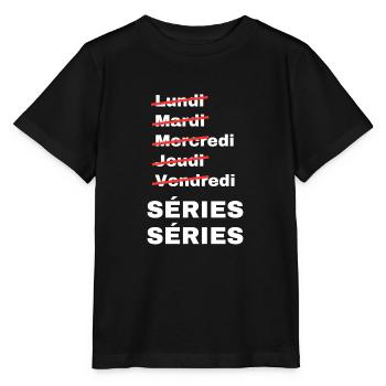 week-end séries - T-shirt bio MINI CREATOR Stanley/Stella Enfant - noir - Devant - Mikhail (115cm)