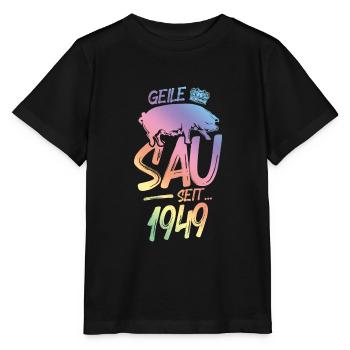 1949 Geile Sau - Stanley/Stella Kinder T-Shirt MINI CREATOR  - Schwarz - Vorne - Mikhail (115cm)