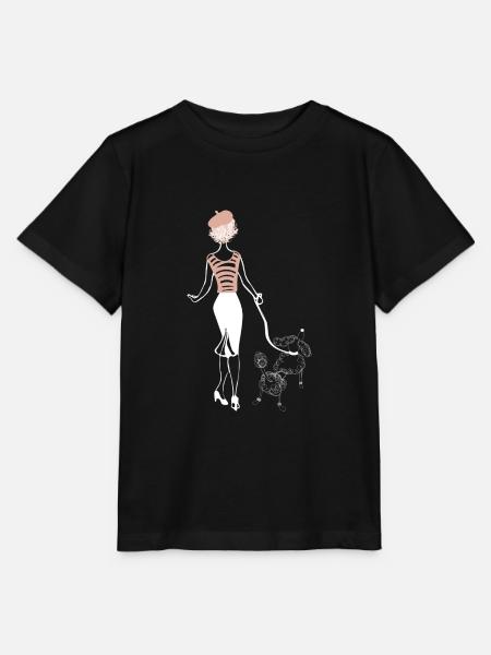 Gassi mit Pudel - Stanley/Stella Kinder T-Shirt MINI CREATOR - Schwarz