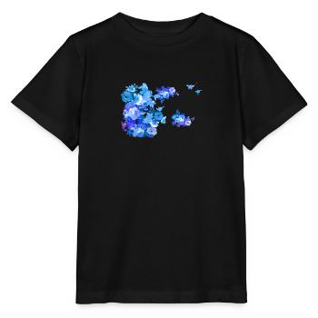 Flowers,Flower,Spring,Blossoms,Blue,Light Blue,Floral - Stanley/Stella MINI CREATOR Kids’ T-Shirt - black - Front - Mikhail (115cm)