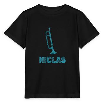 Blasmusik Niclas - Stanley/Stella Kinder T-Shirt MINI CREATOR  - Schwarz - Vorne - Mikhail (115cm)