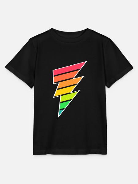 Bunter Blitz - Stanley/Stella Kinder T-Shirt MINI CREATOR - Schwarz