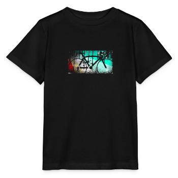 Fahrrad,vintage, illustration,bunt,retro - Stanley/Stella Kinder T-Shirt MINI CREATOR  - Schwarz - Vorne - Mikhail (115cm)