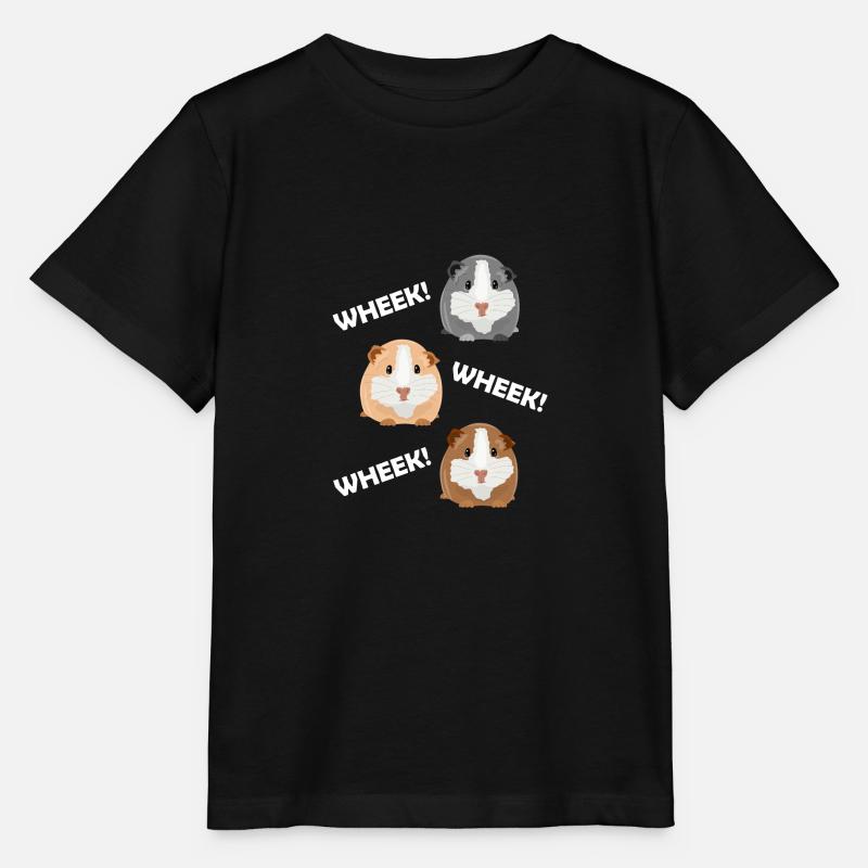 Trois cochons d'Inde mignons - cadeau - wheek wheek - T-shirt bio MINI CREATOR Stanley/Stella Enfant - noir