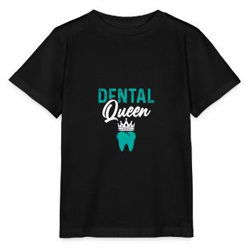 dental königin zahnärztin - Stanley/Stella Kinder T-Shirt MINI CREATOR  - Schwarz - Vorne - Mikhail (115cm)