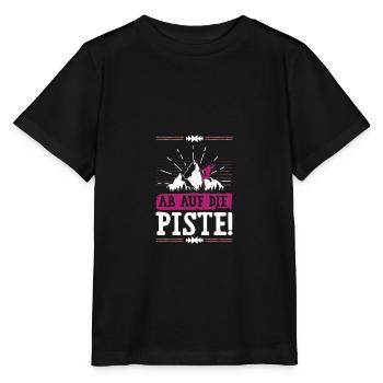 ab auf die piste - Stanley/Stella Kinder T-Shirt MINI CREATOR  - Schwarz - Vorne - Mikhail (115cm)
