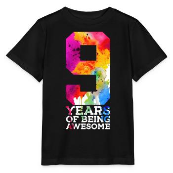 9 ANS D’ÊTRE GÉNIAL 9E ANNIVERSAIRE - T-shirt bio MINI CREATOR Stanley/Stella Enfant - noir - Devant - Mikhail (115cm)