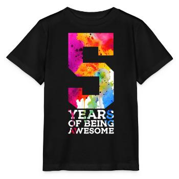 5 ANS D’ÊTRE GÉNIAL 5E ANNIVERSAIRE - T-shirt bio MINI CREATOR Stanley/Stella Enfant - noir - Devant - Mikhail (115cm)