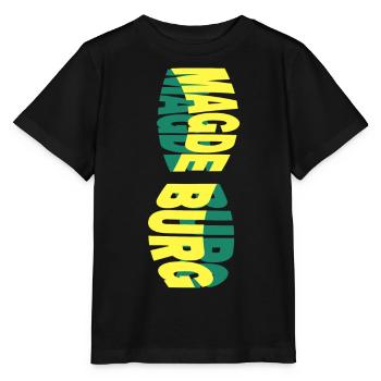 Magdebourg Allemagne Ville Skyline Police Colorée - T-shirt bio MINI CREATOR Stanley/Stella Enfant - noir - Devant - Mikhail (115cm)