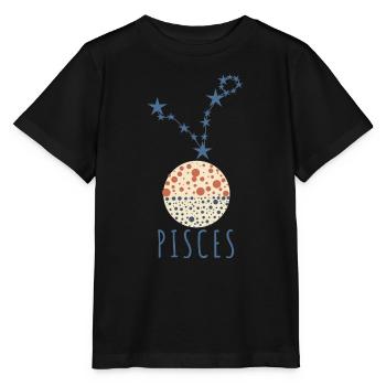 La constellation des Poissons - T-shirt bio MINI CREATOR Stanley/Stella Enfant - noir - Devant - Mikhail (115cm)