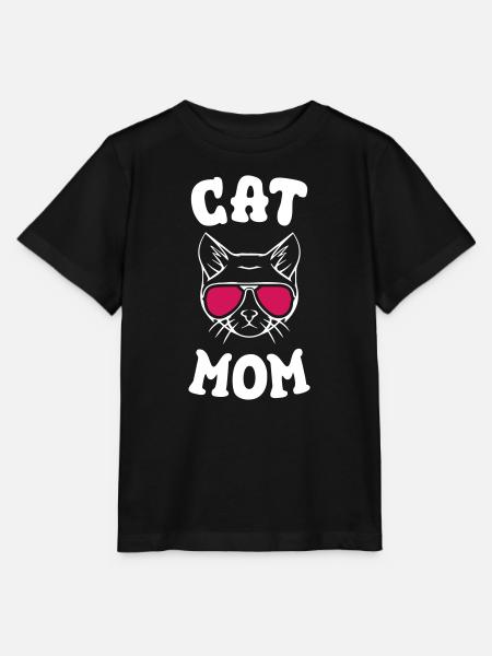Cat Mom - Stanley/Stella Kinder T-Shirt MINI CREATOR - Schwarz