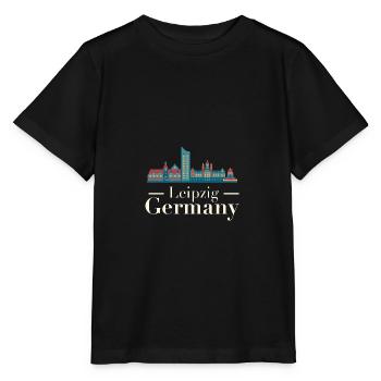 Leipzig Skyline - Stanley/Stella MINI CREATOR Kids’ T-Shirt - black - Front - Mikhail (115cm)