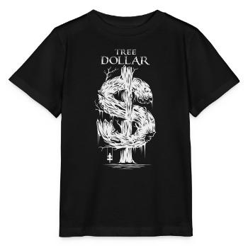 Horro's dollar tree - conception d'halloween - T-shirt bio MINI CREATOR Stanley/Stella Enfant - noir - Devant - Mikhail (115cm)