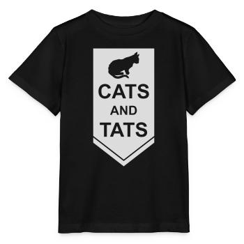 cats and tats Zitat - Stanley/Stella Kinder T-Shirt MINI CREATOR  - Schwarz - Vorne - Mikhail (115cm)