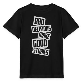 Mauvaises décisions, belles histoires - T-shirt bio MINI CREATOR Stanley/Stella Enfant - noir - Devant - Mikhail (115cm)