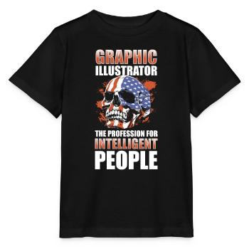 Illustrator Zeichner Grafiker Künstlerin - Stanley/Stella Kinder T-Shirt MINI CREATOR  - Schwarz - Vorne - Mikhail (115cm)