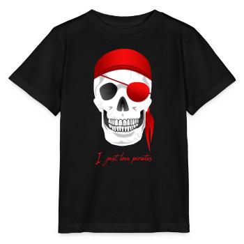 Skull Pirate - Stanley/Stella MINI CREATOR Kids’ T-Shirt - black - Front - Mikhail (115cm)