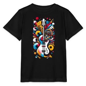 Electric Symphony GuitarAbstract Music Lover - Stanley/Stella MINI CREATOR Kids’ T-Shirt - black - Front - Mikhail (115cm)