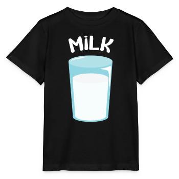 Verre de lait - T-shirt bio MINI CREATOR Stanley/Stella Enfant - noir - Devant - Mikhail (115cm)