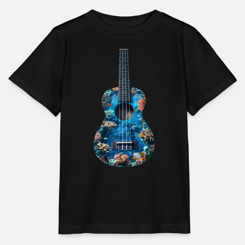 Fisch Ukulele - Stanley/Stella Kinder T-Shirt MINI CREATOR  - Schwarz