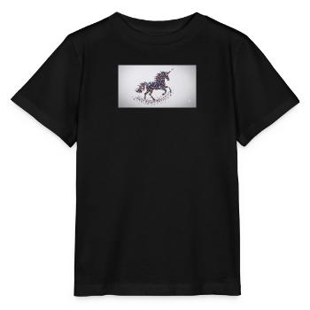 Glittering Unicorn Mosaic - Stanley/Stella MINI CREATOR Kids’ T-Shirt - black - Front - Mikhail (115cm)