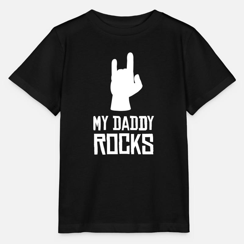 My Daddy Rocks - Stanley/Stella Kinder T-Shirt MINI CREATOR - Schwarz