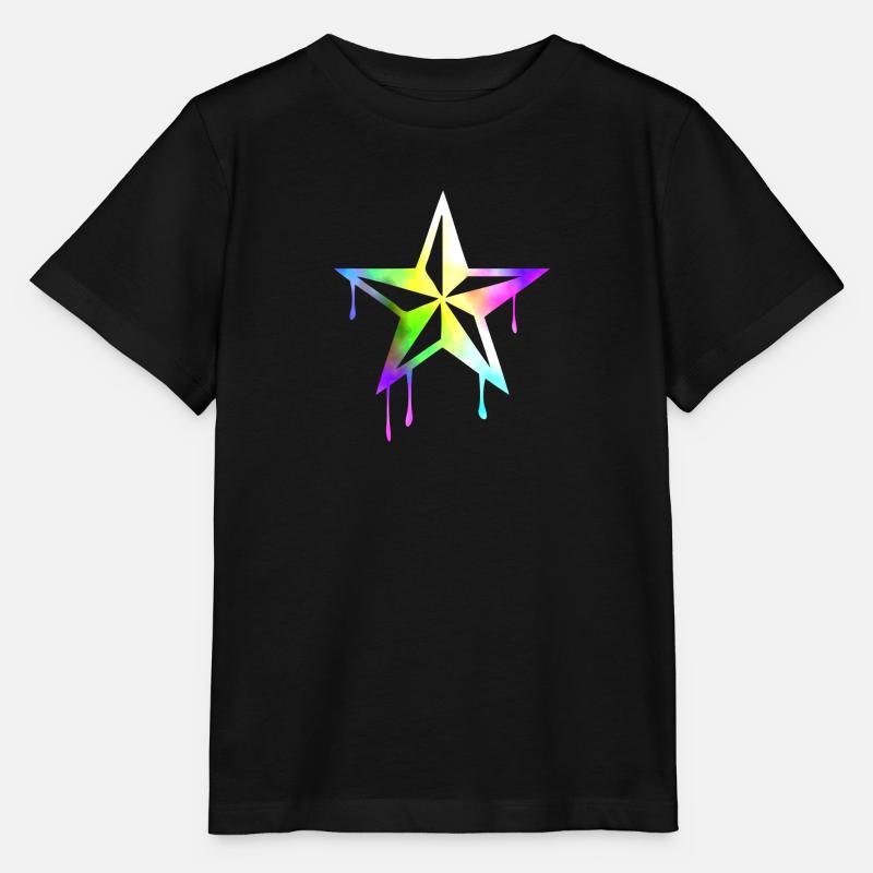 nautic_star_watercolor - T-shirt bio MINI CREATOR Stanley/Stella Enfant - noir