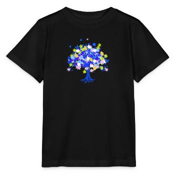 Tree of Life,Tree of Life,Flowers,Tree with flowers - Stanley/Stella MINI CREATOR Kids’ T-Shirt - black - Front - Mikhail (115cm)