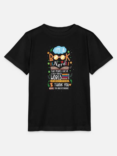 I'm a Book Nerd - Buch Nerd Literatur Bücher Lesen - Stanley/Stella Kinder T-Shirt MINI CREATOR  - Schwarz
