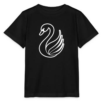 Schwan Schwäne - Stanley/Stella Kinder T-Shirt MINI CREATOR  - Schwarz - Vorne - Mikhail (115cm)