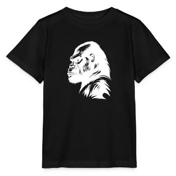 Gorilla Symbol Silhouette - Stanley/Stella MINI CREATOR Kids’ T-Shirt - black - Front - Mikhail (115cm)