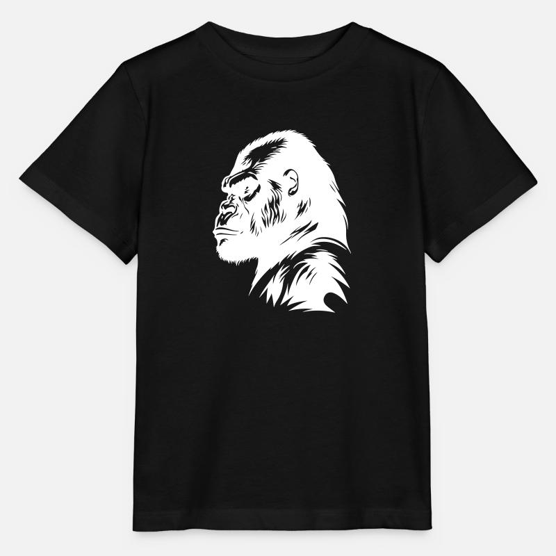 Silhouette de symbole de gorille - T-shirt bio MINI CREATOR Stanley/Stella Enfant - noir