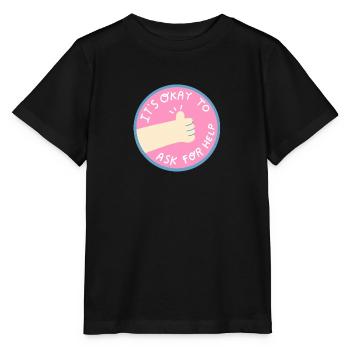 Help is ok - Stanley/Stella MINI CREATOR Kids’ T-Shirt - black - Front - Mikhail (115cm)