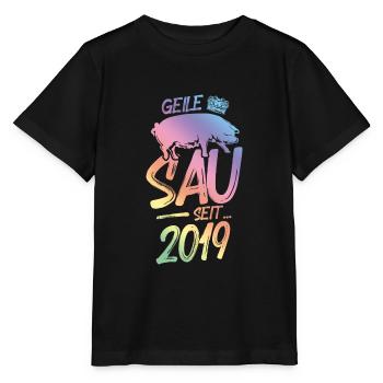 2019 Geile Sau - Stanley/Stella Kinder T-Shirt MINI CREATOR  - Schwarz - Vorne - Mikhail (115cm)