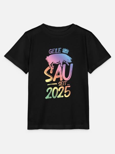 2025 Geile Sau - Stanley/Stella Kinder T-Shirt MINI CREATOR - Schwarz